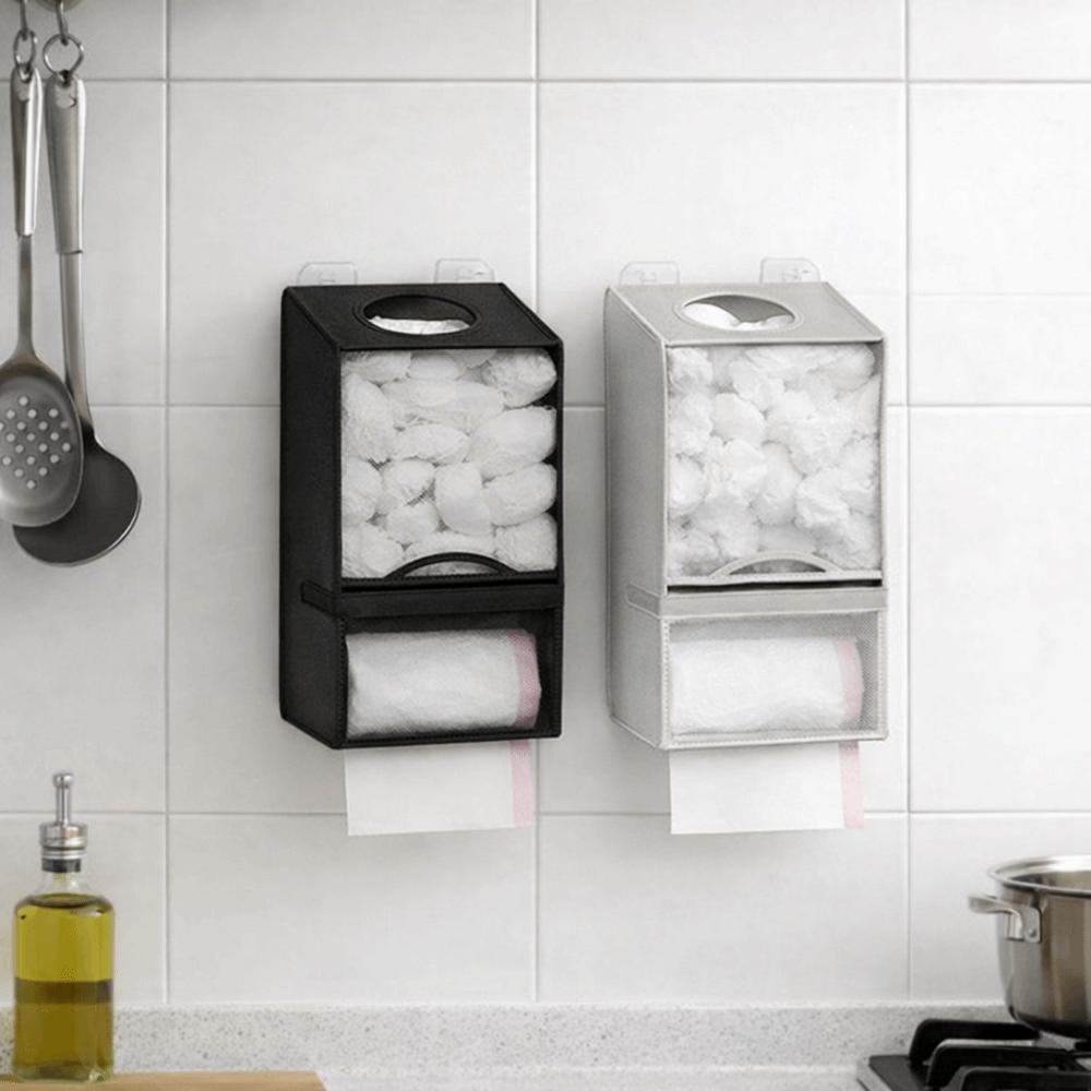 Large Capacity Plastic Bag Holder Non-woven Fabric Trash Bags Dispenser Shopping Bags