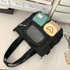 Student Large Capacity Crossbody Bag Color Block Girl Shoulder Bag Book Bag Handbag
