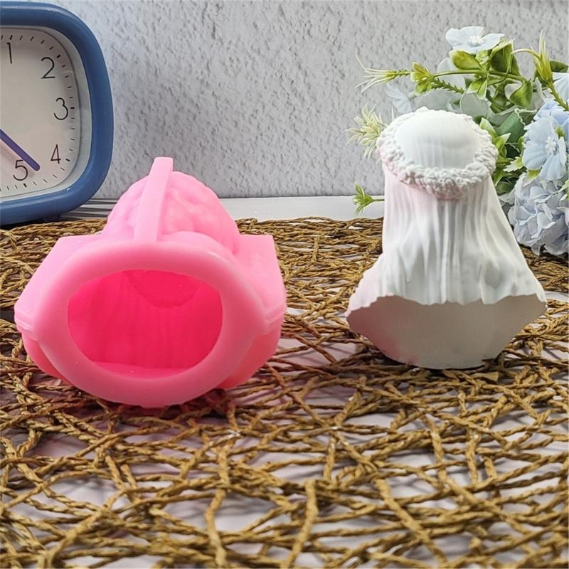 Versatile Silicone Figurine Bride Mould Craft Supplies Accessory for Finger Training and Stress Relief Daily Use
