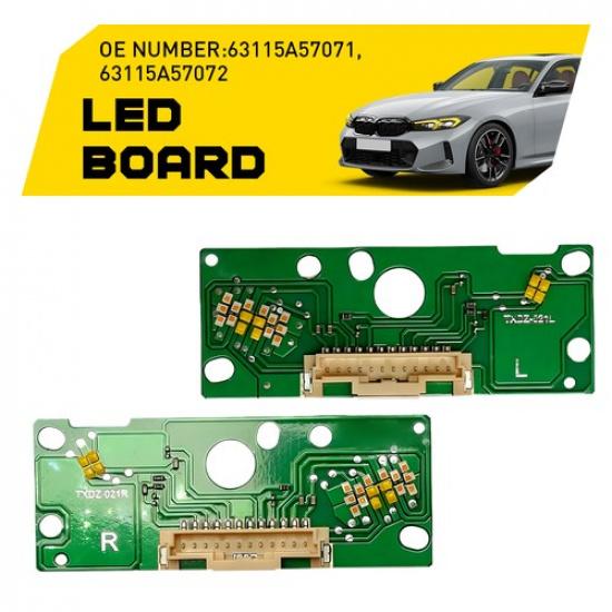 2x светодиодные платы желтые для 2024 2025 BMW G20 G21 LCI 3 СЕРИИ 63115A57072 EXV
