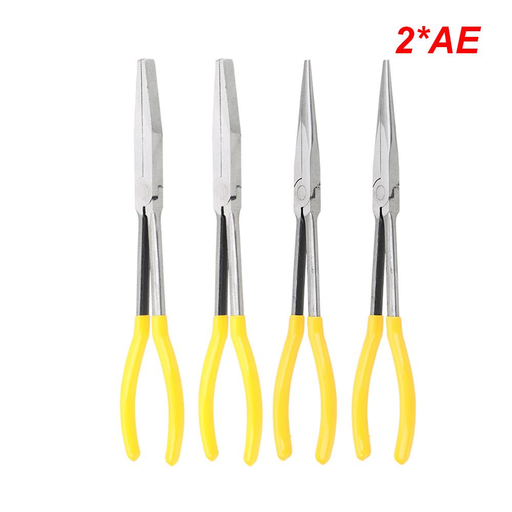 Motorcycle Repair Removal Tools Extra Long Nose Pliers Spanner Clips Straight Bent Tip Mechanic Equipment DIY Auto AccessoriesGood product