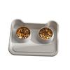Elevated Cat Bowl Food Container Feeding Double Bowls Dogs Dry Food Bowl Mat