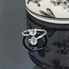 Niche Design High-End Light Luxury Open Ring Simple Flower Grape Personality Get Ring