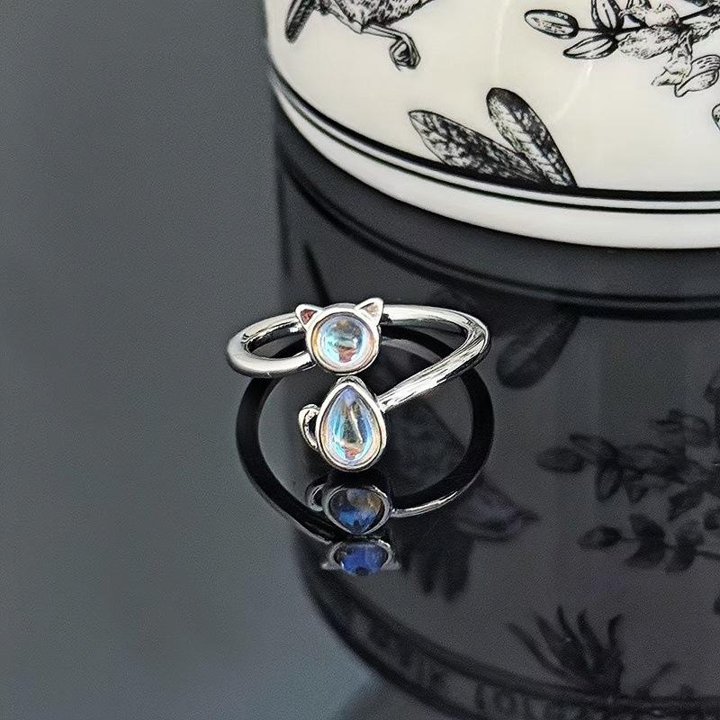 Niche Design High-End Light Luxury Open Ring Simple Flower Grape Personality Get Ring