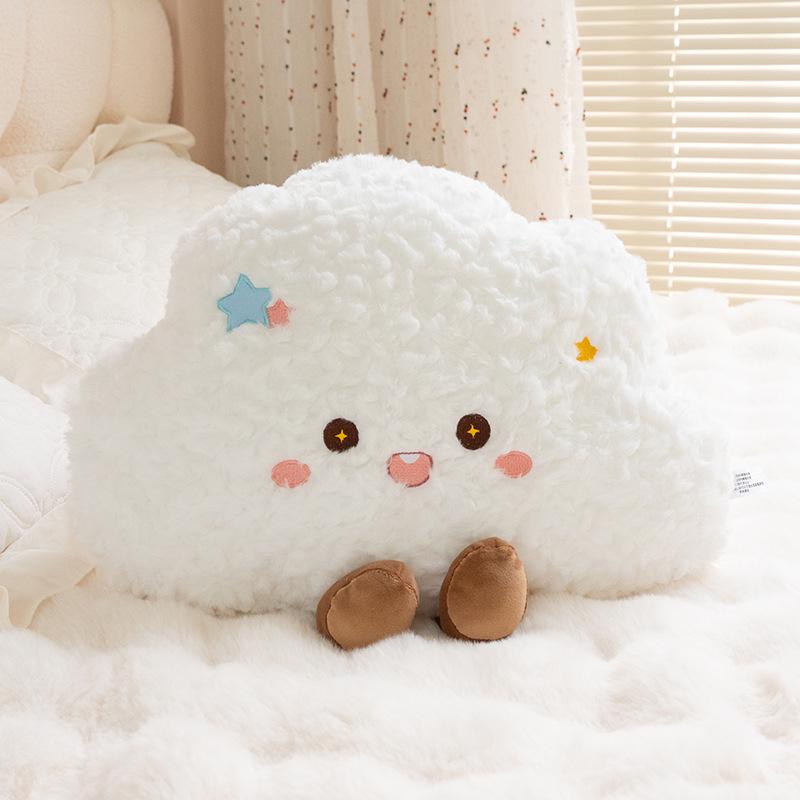 Sky & Moon Plush Toy: Star & Rainbow Cushion Ornament for Living Room Sofa
