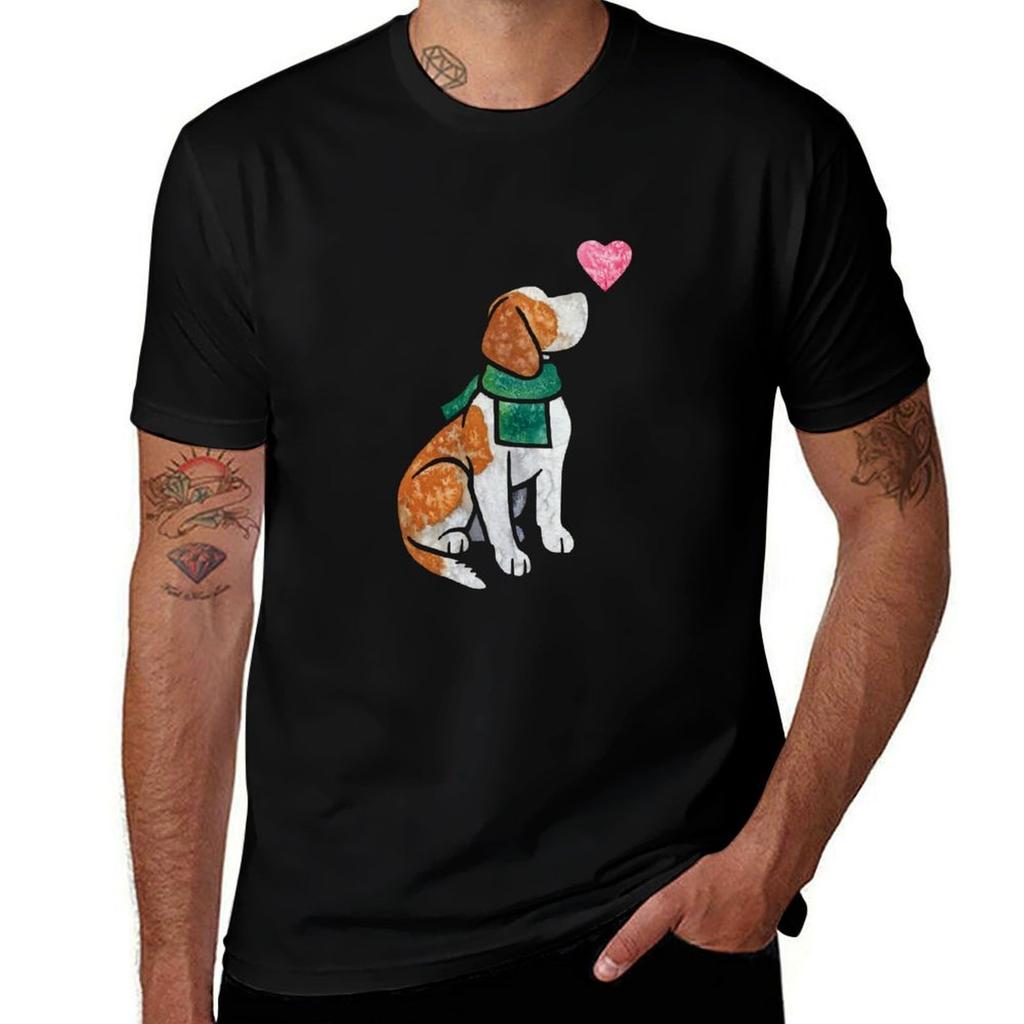 Watercolour Beagle TShirt Soft Casual Short Sleeve Cotton Tee