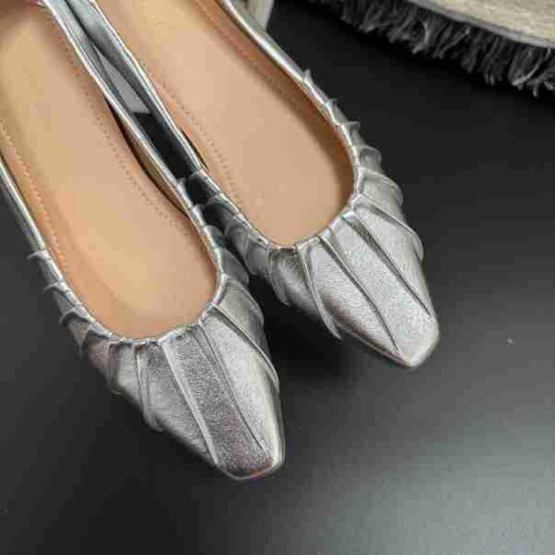 

Small inner height increase 5CM Mary Jane shoes women s spring and summer new pointed small leather shoes evening 34 срібний
