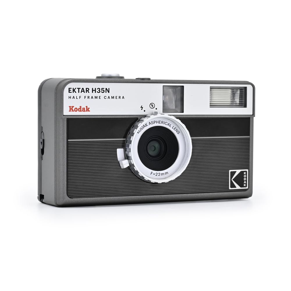 KODAK EKTAR H35N Film Pære Stjernebelagt Forbedret Linse Stribet Halvformats Kamera, 35mm, Genanvendelig, Fokusfri, Funktion, Indbygget Filter, (Enkeltprodukt,