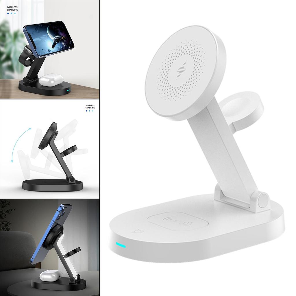 3-in-1 Charger Stand Foldable Fast Portable 15W Charging Station LED Desk Lamp /XR/XS/8 ,