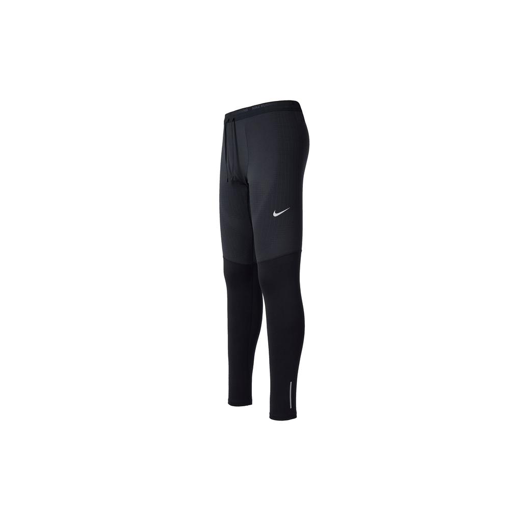 Nike Slim Fit Running Tights With Solid Color Logo Men Bottoms Black CZ8823-010