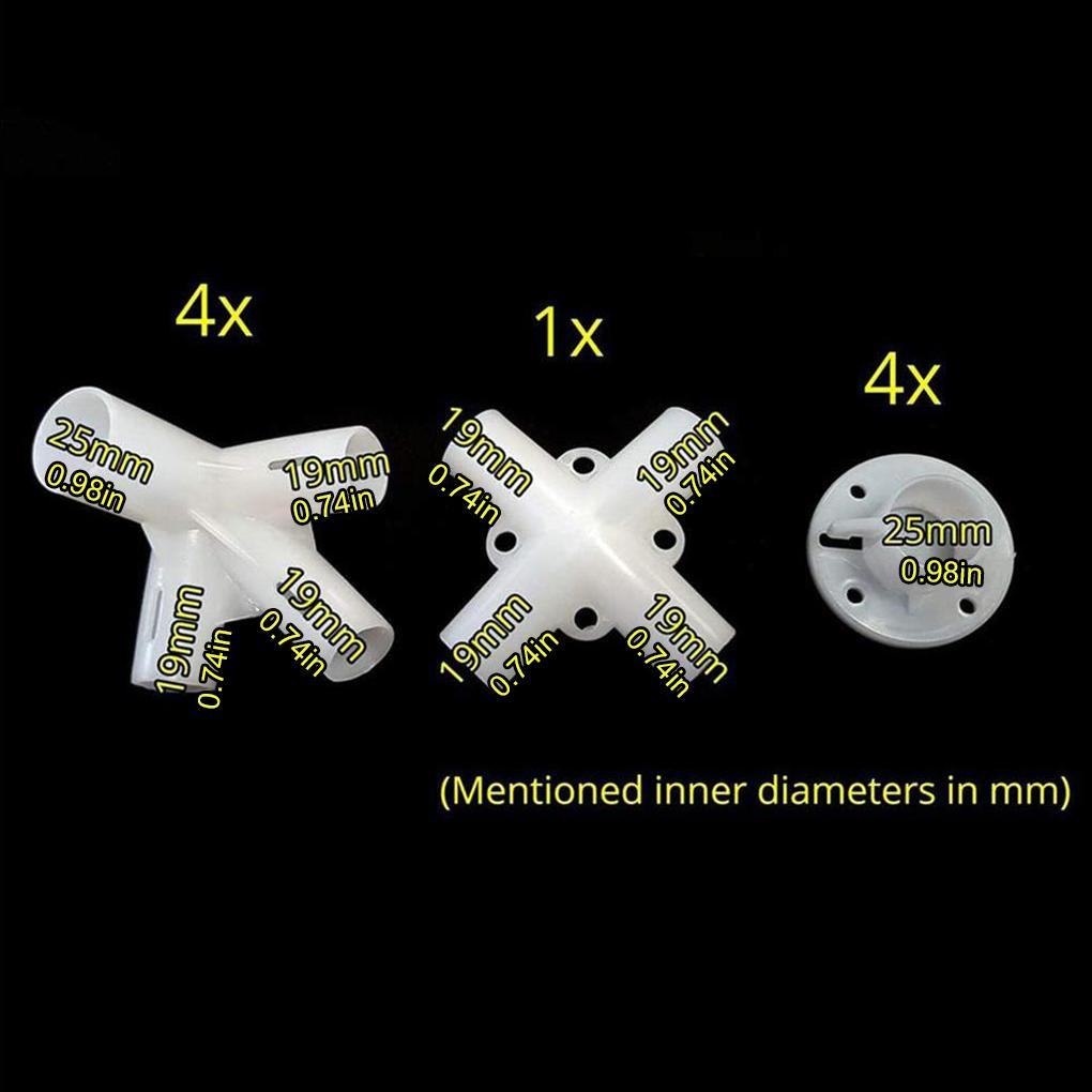 New Straight Elbow Cross Connectors Canopy Intubation Awning Tent Feet Replacement Joint Pipe 5-Way Crossed Furniture