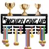 Wrought Wall Mounted Holder and Hook Rack for Displaying Awards