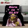 Pink Shrek 2D Flat Pattern Flannel Blanket High quality All Seasons Warmth and Comfort Perfect for Christmas Gifts.MMT0918375