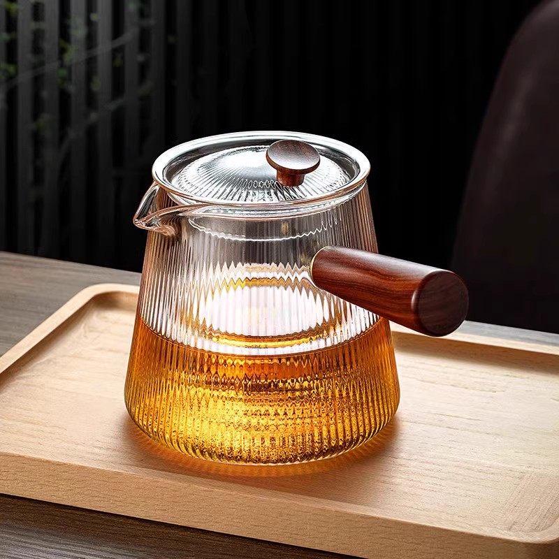 ZISIZ Glass Side-Handle Teapot
