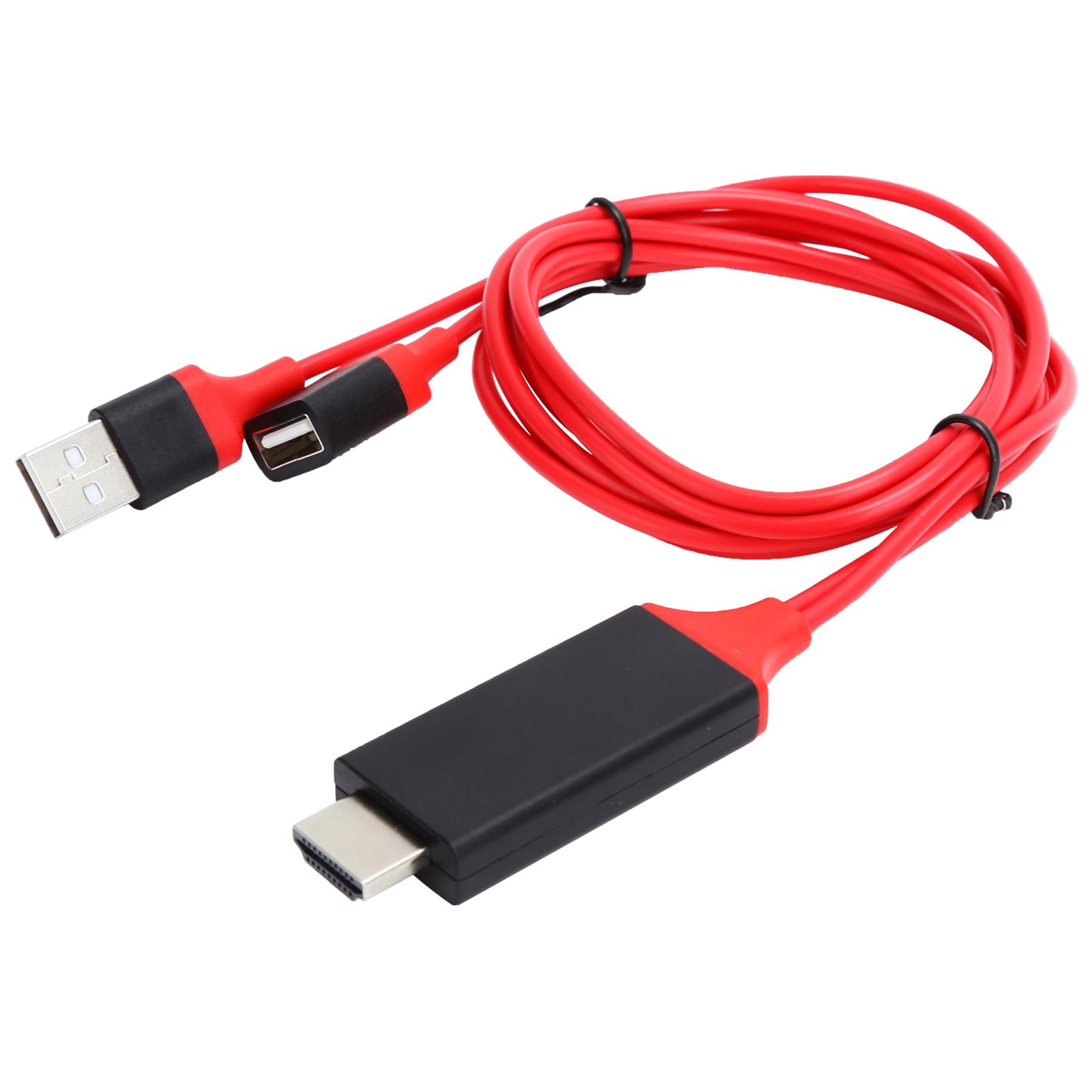 

1080p TypeC Mobile Phone to HD Multimedia Interface Cable USB Adapter for IOs Android(Red ) красный
