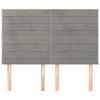 VidaXL Headboards 4 Pcs Light Grey 72x5x78-88 Cm Velvet3116520