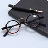 Retro Round Frame Reading Glasses Men Women Fashion Spring Legs High Definition Prescription Glasses Blue Light High-Grade