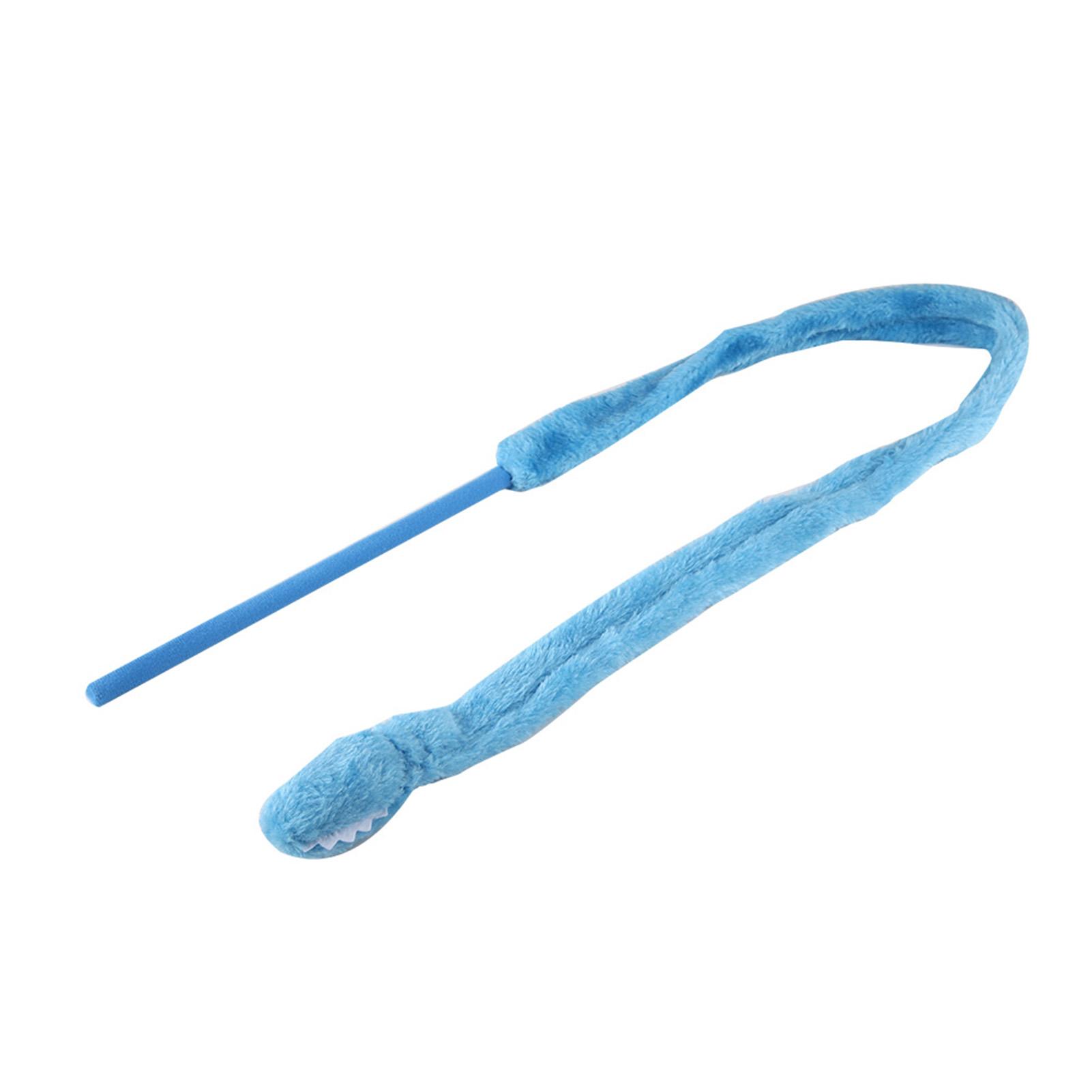 

Cat Toy Snake Shape Cat Teaser Funny Cat Kitten Pet Playing Toy Blue