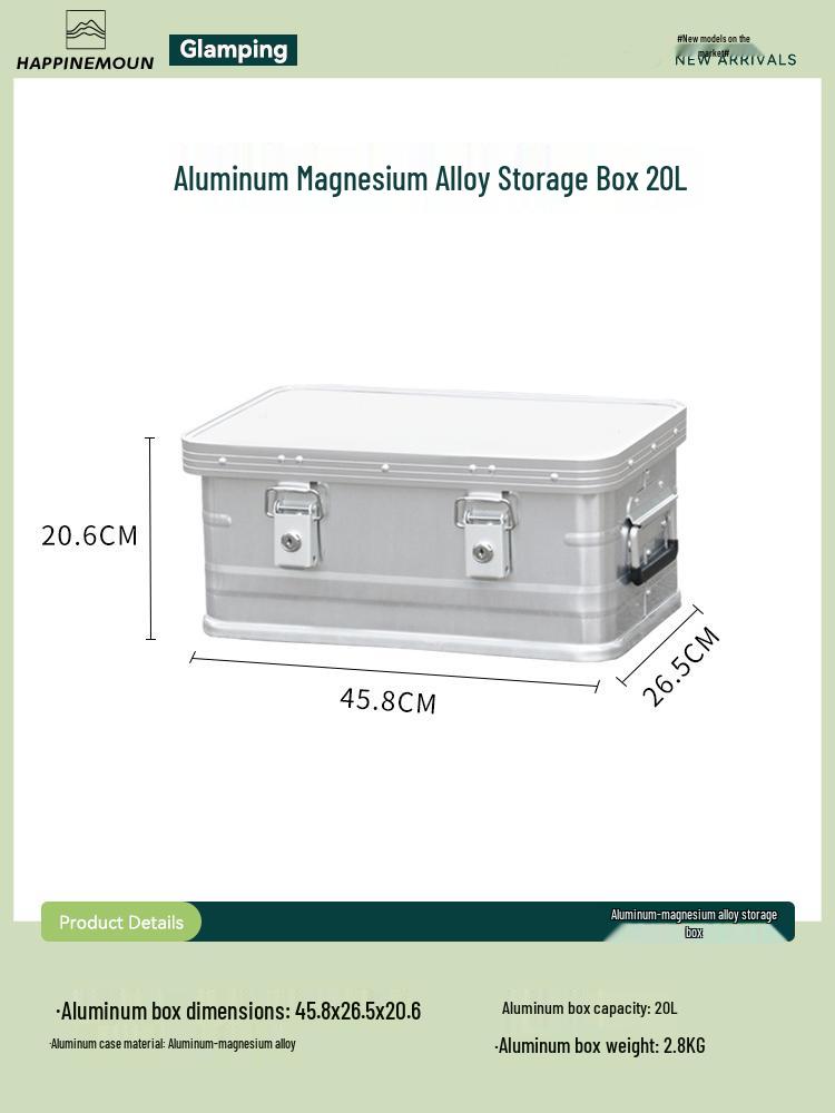 Large Aluminum Alloy Outdoor Camping Storage Trunk