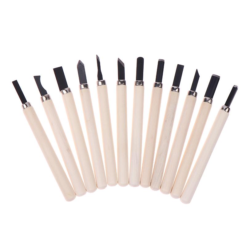 Set 12 Piese Dălți pentru Sculptură în Lemn Pentru Tăiere Basică & Prelucrare Detaliată a Lemnului Unelte de Mână DIY Kit Dălți