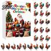 Children Christmas Calendar Windows Holiday Box Multifunctional 24-Day Countdown Chicken Advent with Easy-Open Decoration Family