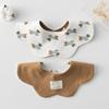 Korean Style A-Type Pure Cotton Double-Sided Baby Bib for 0-2 Years