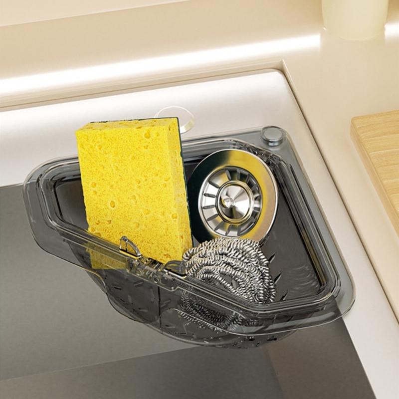 Compact Magnetic Triangle Drain Basket For Small Kitchens With Space Saving Design And For Vegetables Utensils
