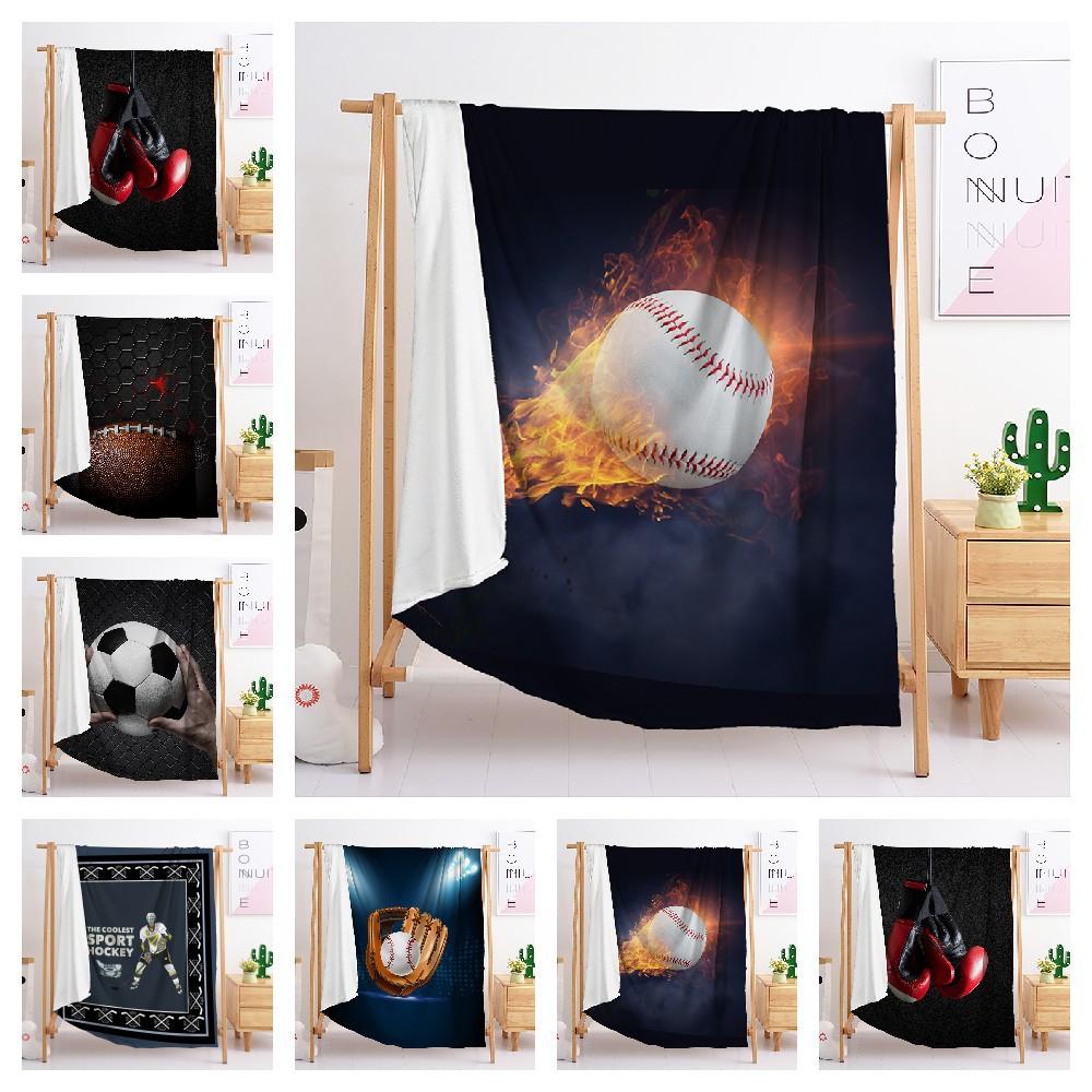 Blanket Flannel Blanket Sports Ball Boxing Football 3D Digital Printing Blanket Blanket