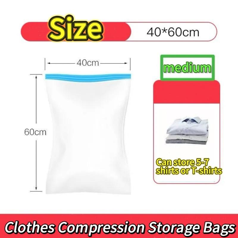 1-5pc Vacuum Compression Bag Hand-Rolled Clothes Quilt Hand-Rolled Storage Bag Sealed Bag Artifact Business Trip Air-Free Travel