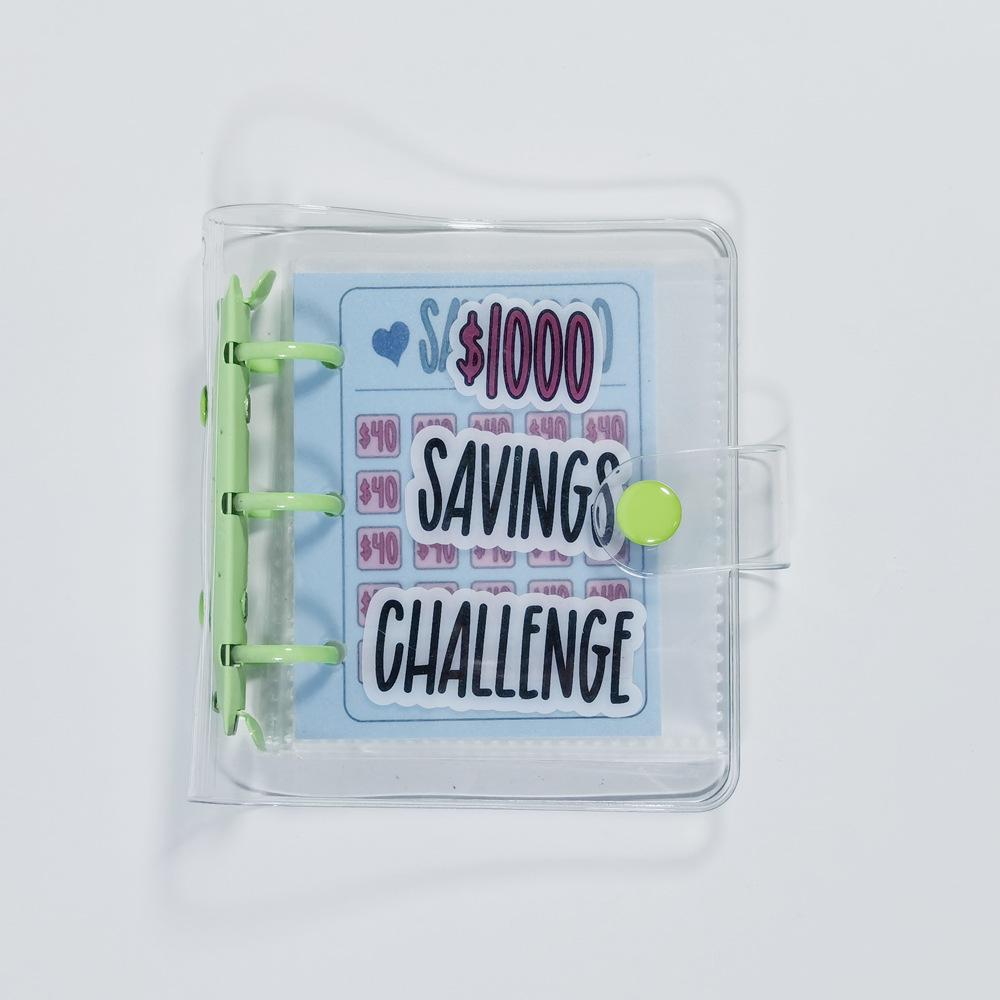 Cross-border Mini Cash Saving Binder: Loose-leaf Money Bag and Savings Challenge Book