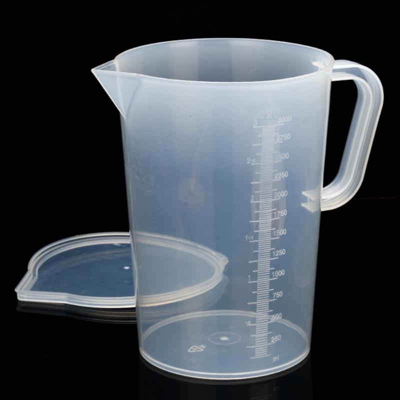 Functional 3000ml Measuring Pitchers with Lid Plastic Measuring Pitchers with Lid for Paint Mixing and Kitchen Use