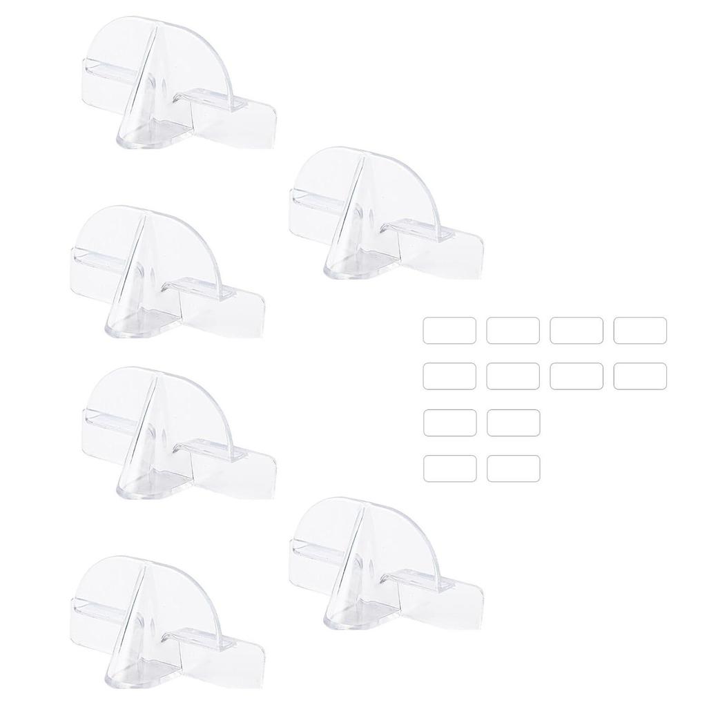 Pack Of 6 Sturdy Clear Wall Mounted Glasses Holders Self Adhesive Storage Rack For Doors Entrances And Living Rooms