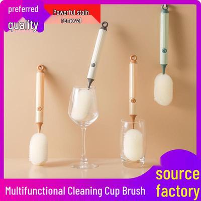 Detachable Dual-Action Cleaning Brush for Wine Glass, Thermos, and Baby Bottle
