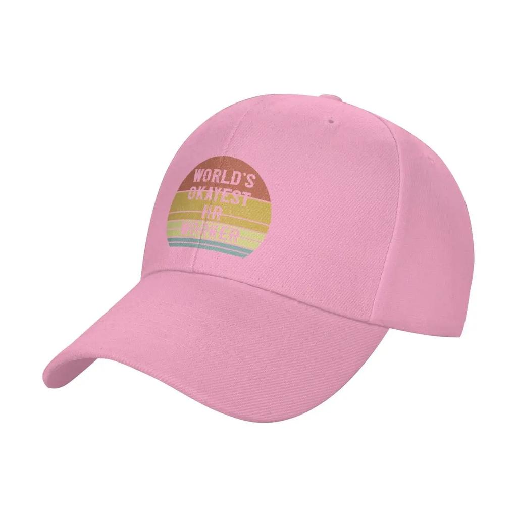 Worlds Okayest Human Resource Worker Baseball Cap Hat Beach sun hat Horse  Golf Female Mens