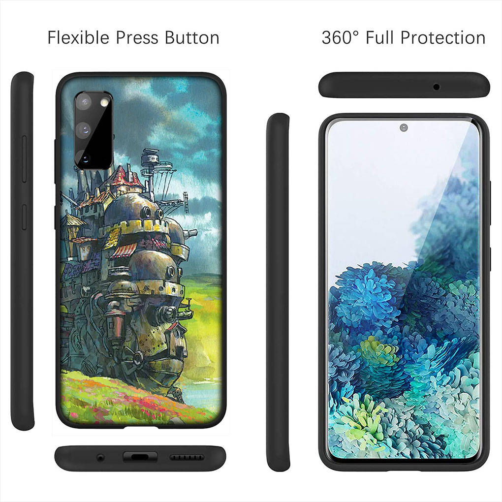 For iPhone 16 15 Xiaomi Redmi Note 14 13 12 11 Pro Max X 8 16e Samsung Galaxy S25 S24 S23 Moto OPPO Huawei Anime Howls Howl's Moving Castle Phone Case