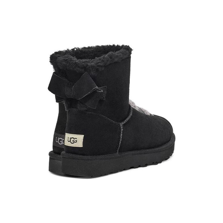 UGG Mini Bailey Suede Bow 'Black' Women's 1153514-BLK