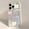 Color Polka Dot Bear Head for iPhone17promax Apple 16 Mobile Phone Case 14/13 Large Hole 15 Laser