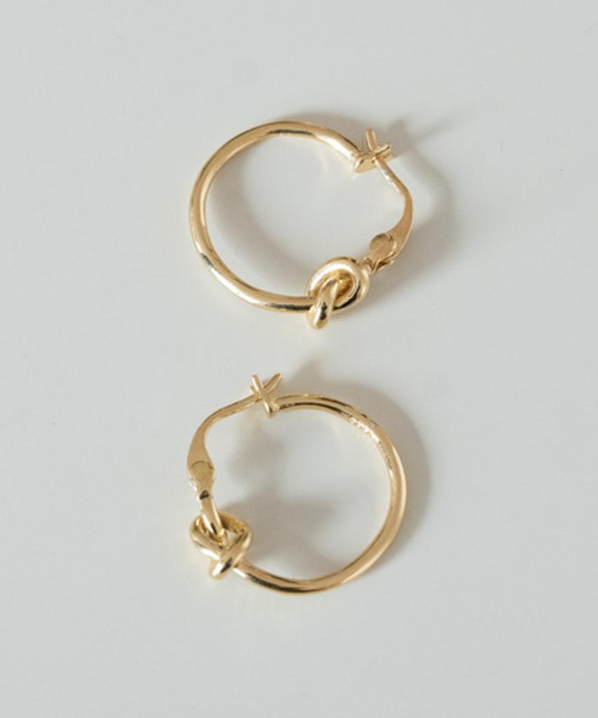 Alleun Silver 925 Bold Knot One-Touch Silver Earrings