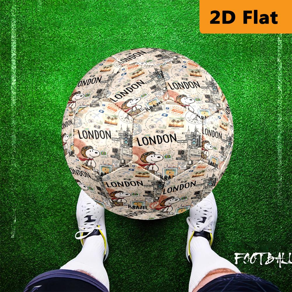 Travel Postcard Collage London Brazil Paris Football Suitable For Both Training And Competition No 5 Football Outdoor Sports Very Elastic