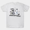 Men Black Print T-shirt Bluey Muffin This Is Unacceptable No-Cut Transfer Paper Print Cotton Tshirt