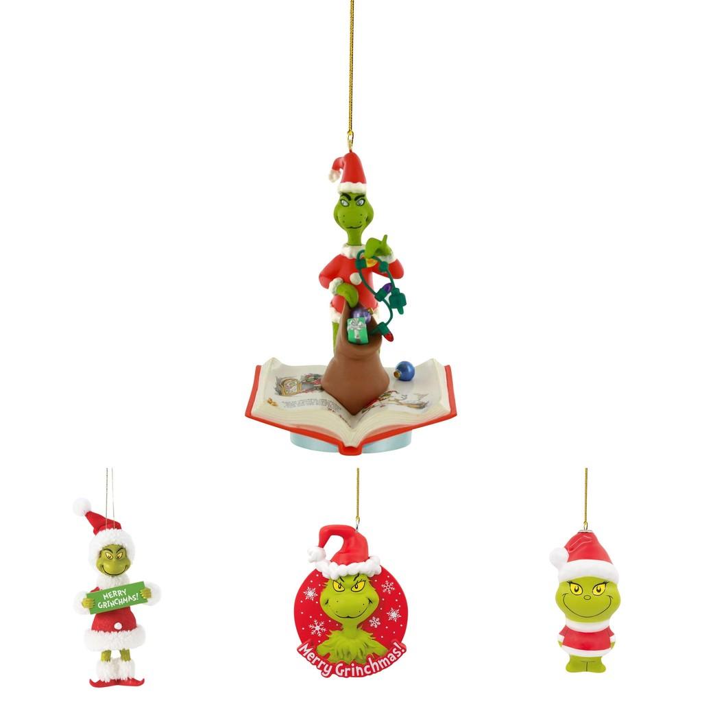 Charming Cartoon Acrylic Grinch Double-sided Christmas Tree Ornament For Festive Car Decor