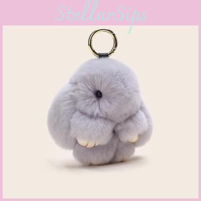 Adorable Classic Plush Rabbit Fur Keychain Accessory For Stylish Girls Gifts