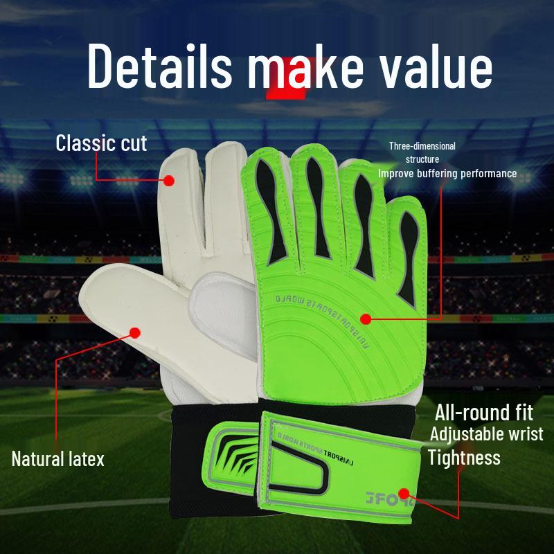Durable Non-slip Training Latex Goalkeeper Gloves for Adults & Kids