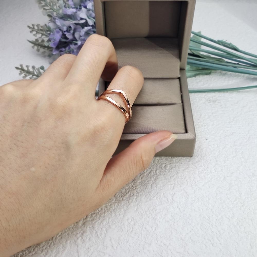 European & American Minimalist Stainless Steel Open Rings - Non-Fading INS Style