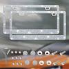 31*16cm Rhinestone Car License Plate Frame Cover Frame Auto Parts Glittering Crystal License Plate Holder for Ladies License Plate Covers Frames 6