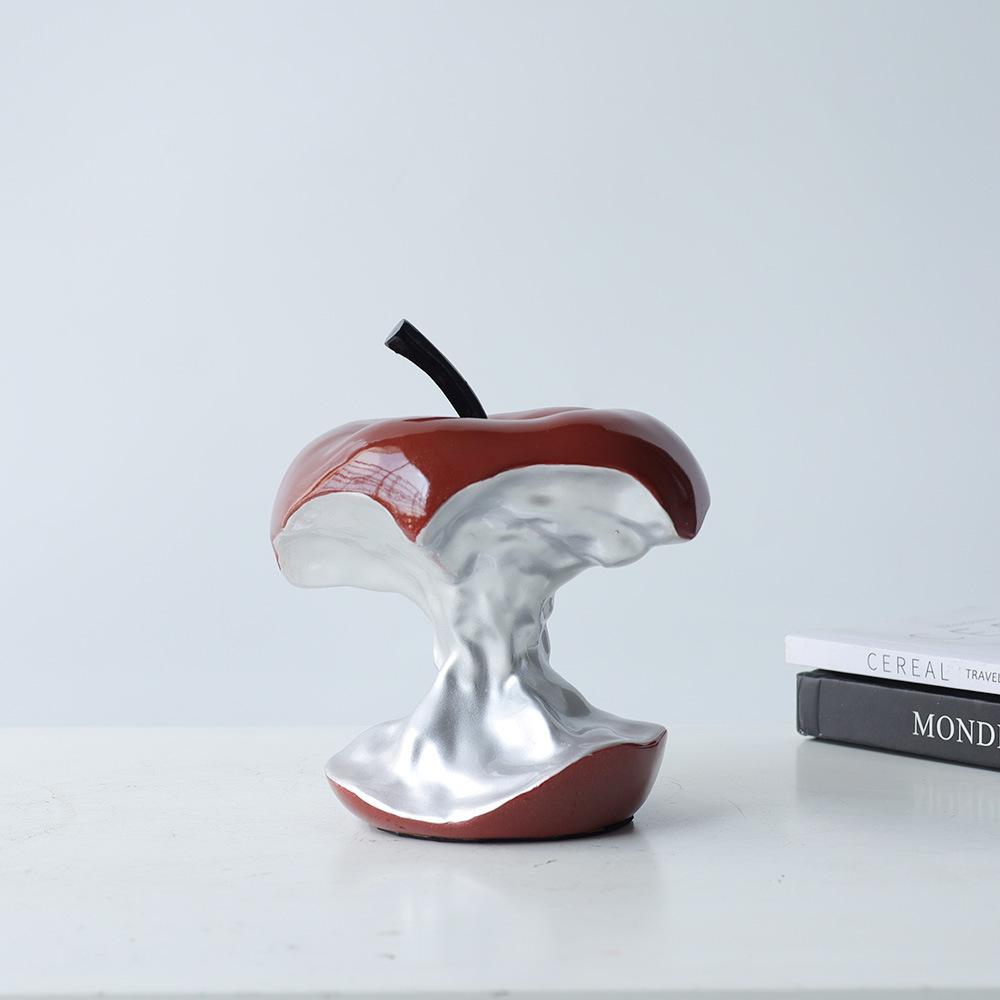 European Resin Apple Sculpture Artificial Fruit Ornament Delicate Living Room Wine Cabinet Office Apple Ornament Home Decoration