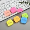 12 Pads Mini Neon Sticky Notes Colorful Square Rounded Edge Self Adhesive Memo Pad Set
