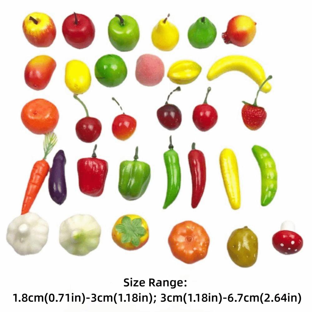 20PCS Multicolor Simulation Fruits Vegetables Fake Cherry Lemon Patoto  Party Wedding Supplies