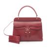 Used With Porch Handbag 101676 Leather Bordeaux Used Women