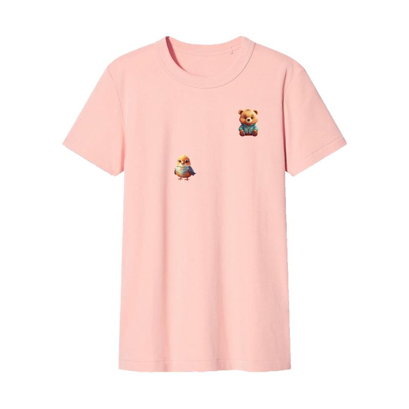 Heat Transfer Vinyl For T-Shirt Dresses Jeans Diy Cartoon Animals Stickers Decals Heat Transfer Printing Cat Rabbit Deer